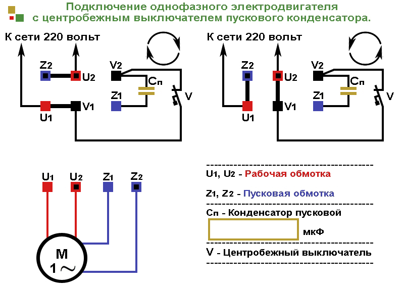 Правильное подключение электродвигателя